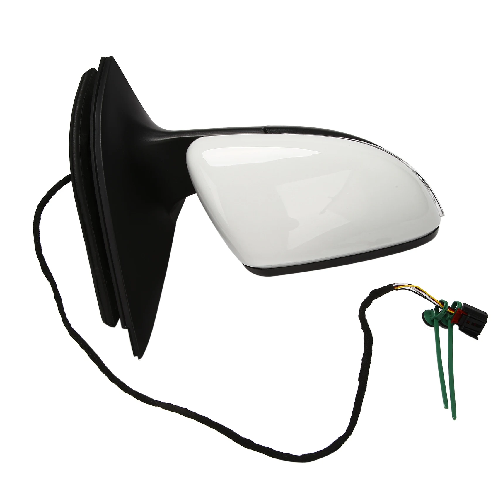 

Right Side Door Rear View Mirror Assembly RH 6 Wires for Golf MK6 2009-2012 with Electric Adjustment / Heating White