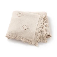 Couvertures tricotées pour bébé, 90x70cm, en coton Ultra doux, pour nouveau-né, garçon et fille, couette, poussette, literie, lange d'emmaillotage, articles de couchage 1