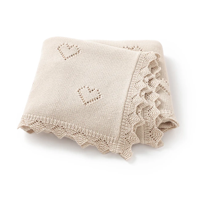 Couvertures tricotées pour bébé, 90x70cm, en coton Ultra doux, pour nouveau-né, garçon et fille, couette, poussette, literie, lange d'emmaillotage, articles de couchage 1