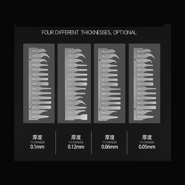 15 in 1 Thin Pry Openning Kit CPU IC Nand Glue Remover Knife Motherboard BGA Chip Glue Cleaning Blade Scraping Pry Knife Tools 1