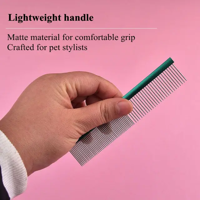 High Quality Pet Dog Comb Small Size Grooming Comb For Shaggy Cat Dogs Barber Grooming Tool Salon Pet Grooming Stainless Comb 3
