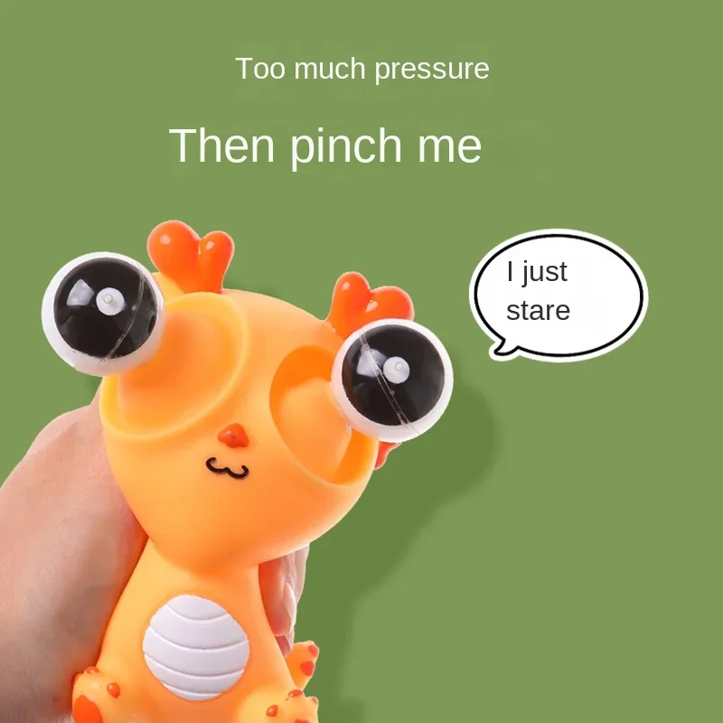 Creative Eye-popping Dragon Toys Pinching Decompression Toy Squeezing Staring Doll Venting Adult Kid Stress Toys
