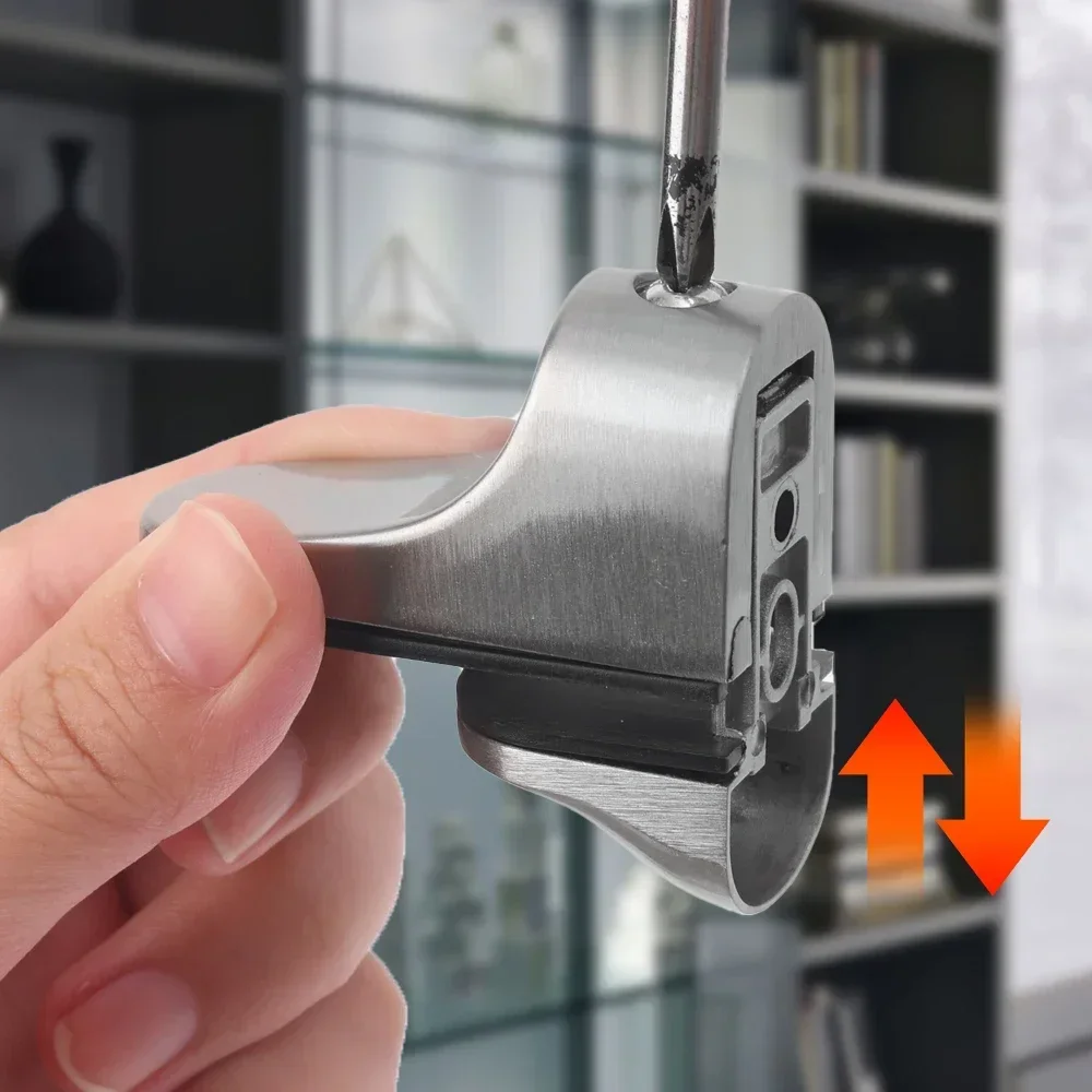 Shelf Bracket Connector Clamps 6/2pcs Zinc Alloy Adjustable Glass Shelf Holder Wall Mounted Bathroom Support Wood Shelves Glass Clamps