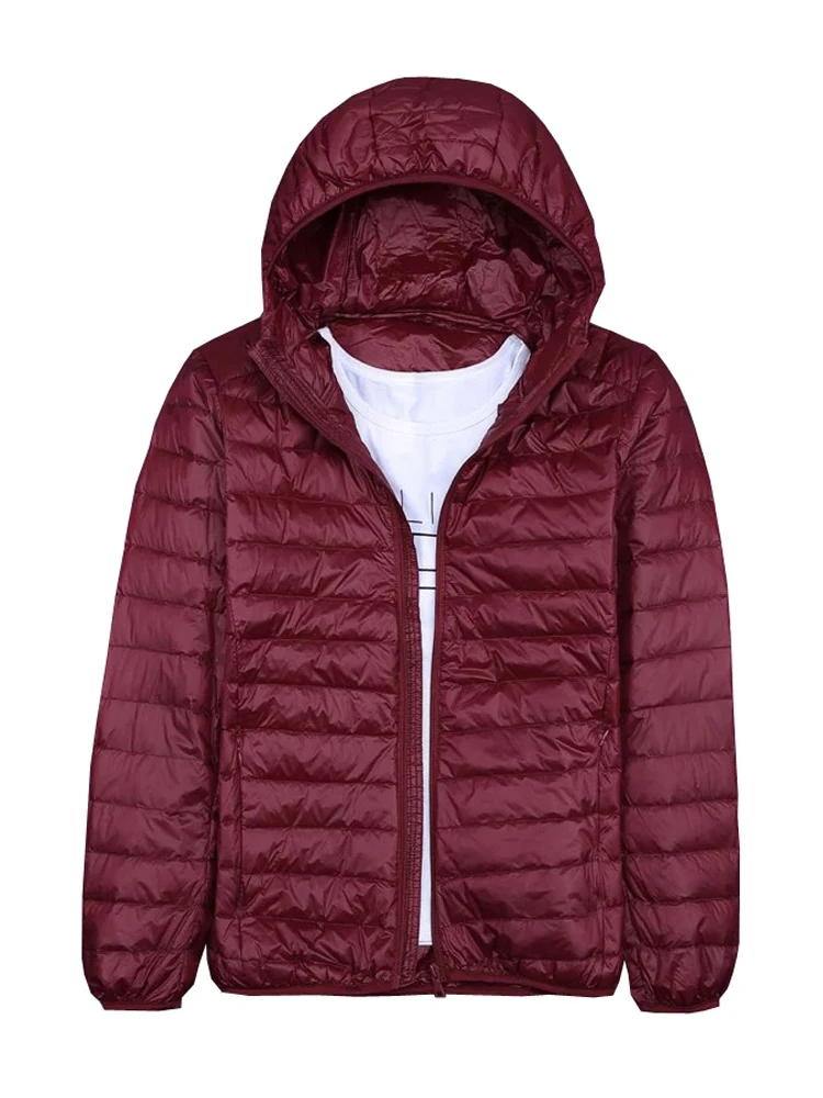 Men's Winter Coat Duck Down Jacket Hooded Down Coat Portable Windproof Puffer Parkas Male Overcoat 6XL