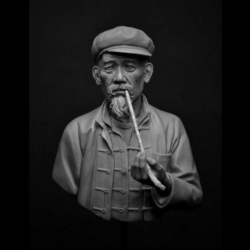 

1/10 старинный китайский человек с трубой бюст фотонаборы миниатюрный солдат несобранный Неокрашенный