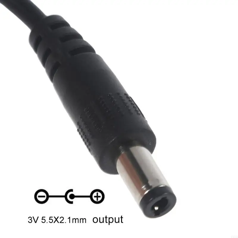 Universal 5V USB to 3V DC5521 Plug Male Power Cord Charging Cable Wire for Clocks, Toy, Thermometers 3.28ft Length