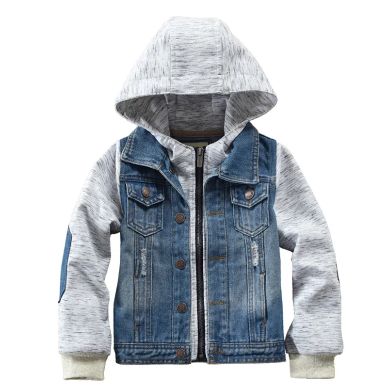 

Boys' Denim Jacket Classic Fashion Ripped Design Kids Casual Jean Outerwear Coat For Age 2-13 Years Wear