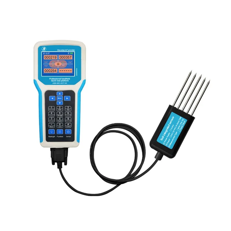 

RS485 Agricultural Smart Farming Digital 4 In 1 Soil Temperature Meter Fertilizer NPK Nutrient PH EC Salinity Moisture Tester