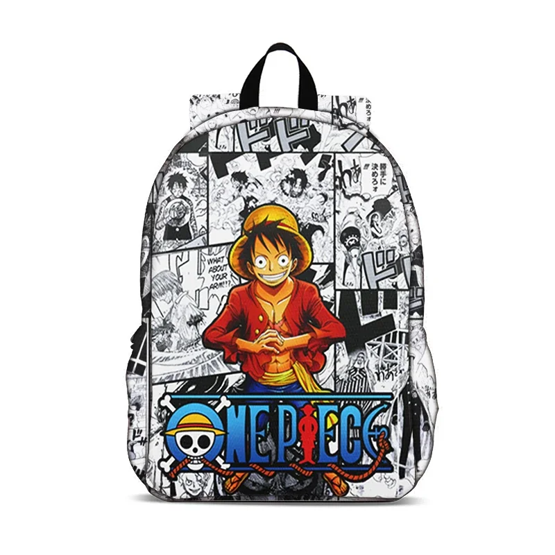 One Piece Luffy Schoolbag Recharged Backpack Student Backpack Boys Girls Anime Cartoon School Bag Mochila 3