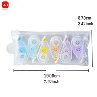 WQN-6PCS Mini Kawaii Correction Tape Cute Designs in Various Colors Perfect for Decorating School Stationery 4