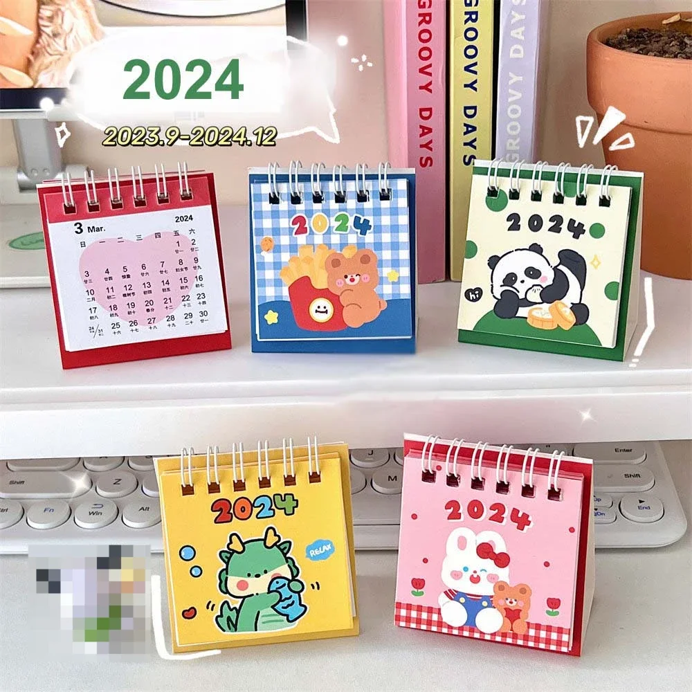 

Маленький настольный мини-календарь для студентов, 1 шт., 2024, маленькое украшение для рабочего стола, ежедневные часы, маленький календарь для самозащиты