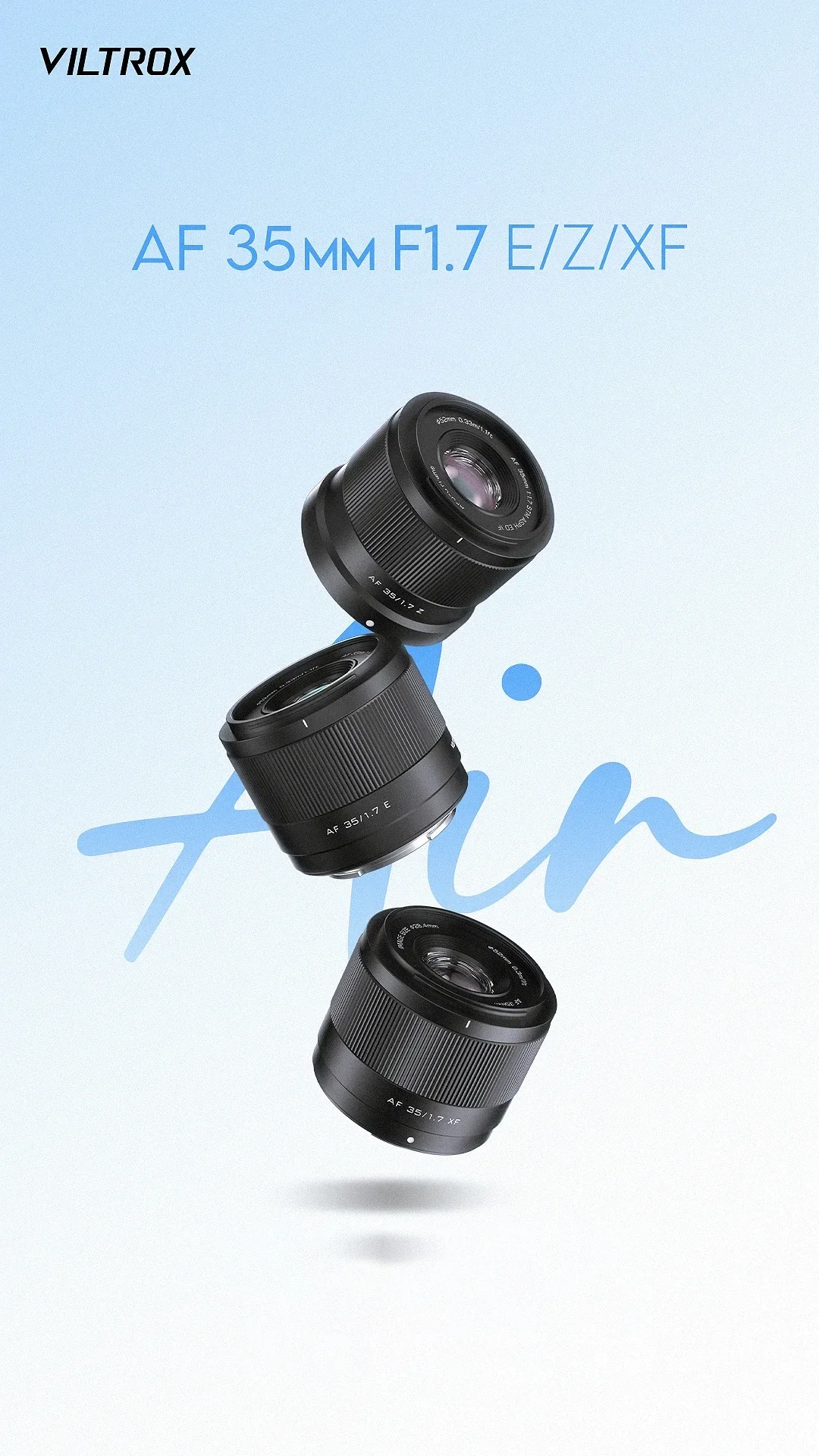 Viltrox 25/35/56mm F1.7 AF Air APS-C Auto Focus Camera Lens large aperture Portr