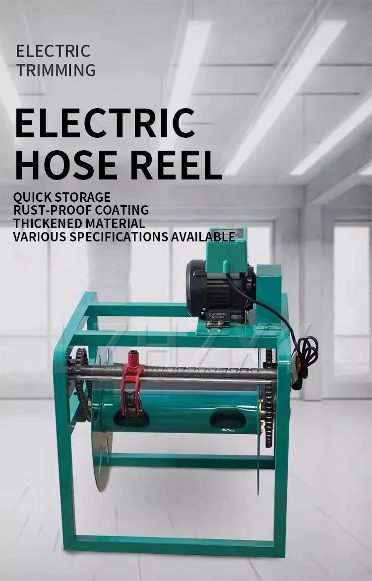 New automatic hose reel agricultural sprayer electric reel winding hose rack aut
