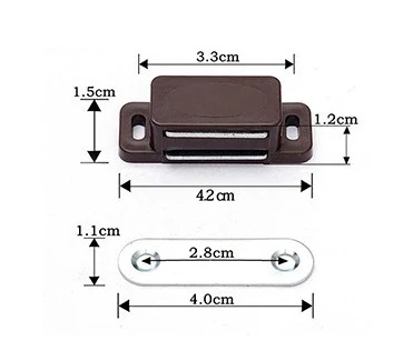 10Pcs Small Magnetic Door Catches Cupboard Wardrobe Cabinet for LATCH Catch