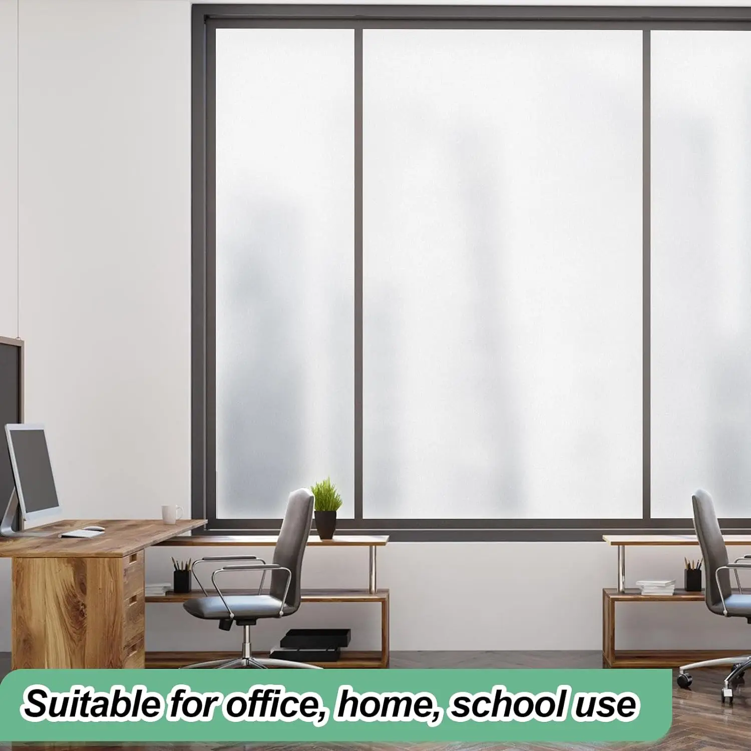 Window Film Frosted Glass Privacy Anti Uv Non Adhesive for Bathroom Home window film window privacy film