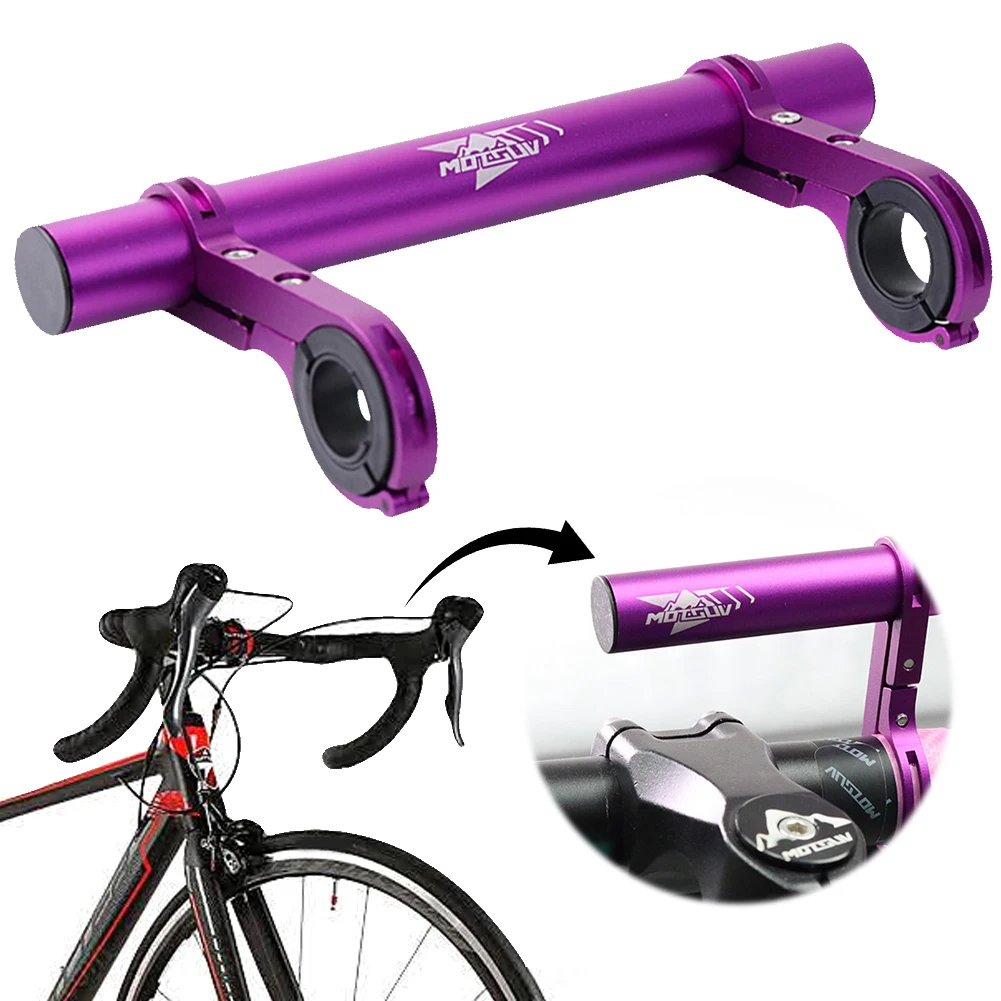10/20/30cm bicycle handlebar extended bracket aluminum alloy computer holder MTB headlight mount extented bar rack accessories bicycle accessories bicycle handlebar extender bicycle handlebar extension