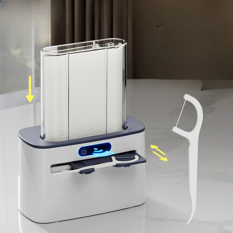 지능형 유도 치실 상자, 자동 팝업 전기 치실 스틱 보관, 호텔 박스형 치실 기계