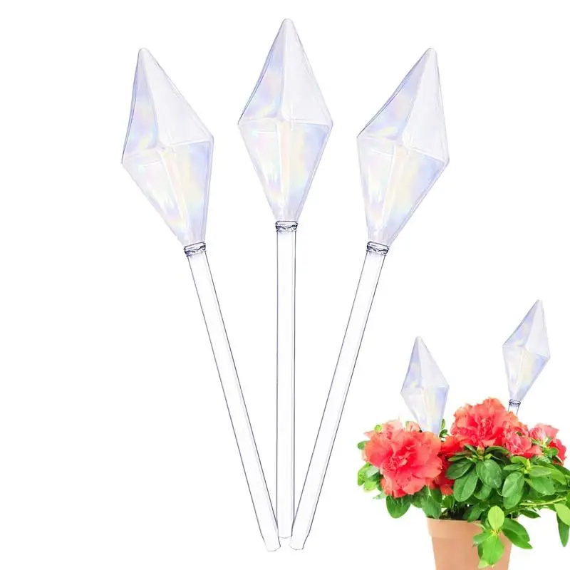 

3Pcs Automatic Plant Watering Bulbs Self Watering Rhombus Globe Balls For Garden Flower Plants