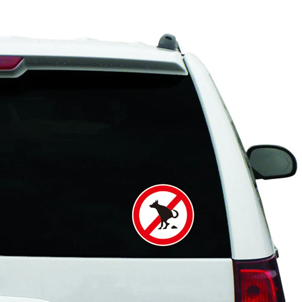 8 Pcs Sign Dog Pooping Stickers Signs Warning Yard Prohibition