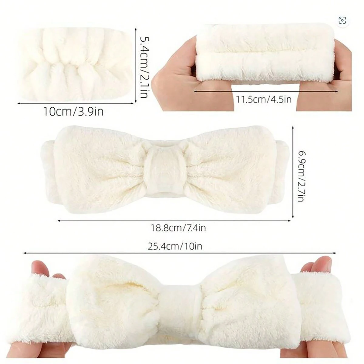 Set di 3 fasce per il lavaggio del viso e bracciale, morbide spa, fasce per il trucco, fasce da polso, fasce per il lavaggio del viso KvZ123