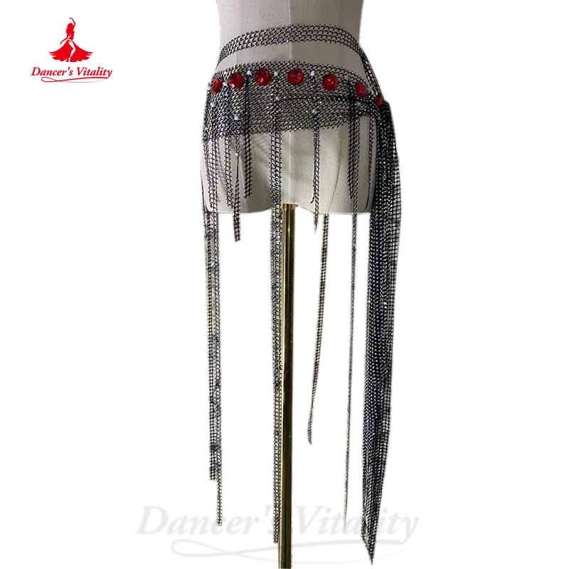 

Belly Dance Costume Senior Full Sotnes Mesh Belly Dancing Hip Scarf Women Dance Professional Belt Oriental Clothing Waist Chain