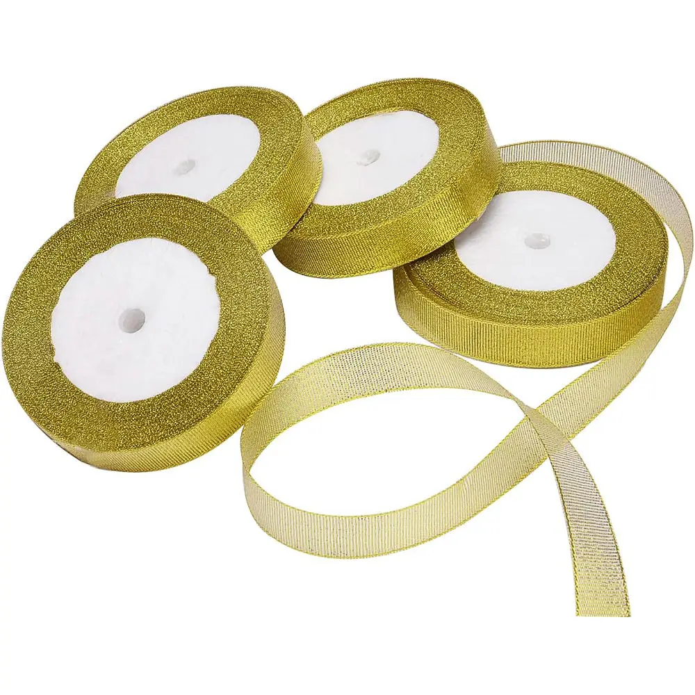 Thin Gold Metallic Ribbon 