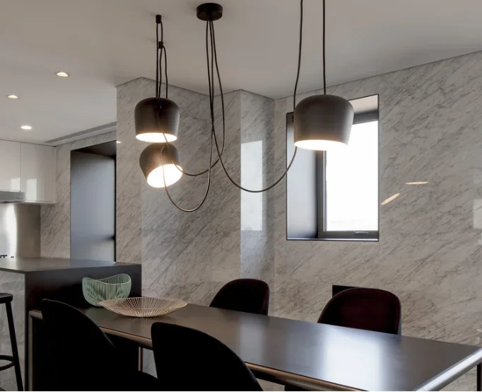 Lighting for Living Room Modern Simple Aluminum Drum Industrial Wind Clothing Shop Cafe Sky Girls Scattered Chandelier