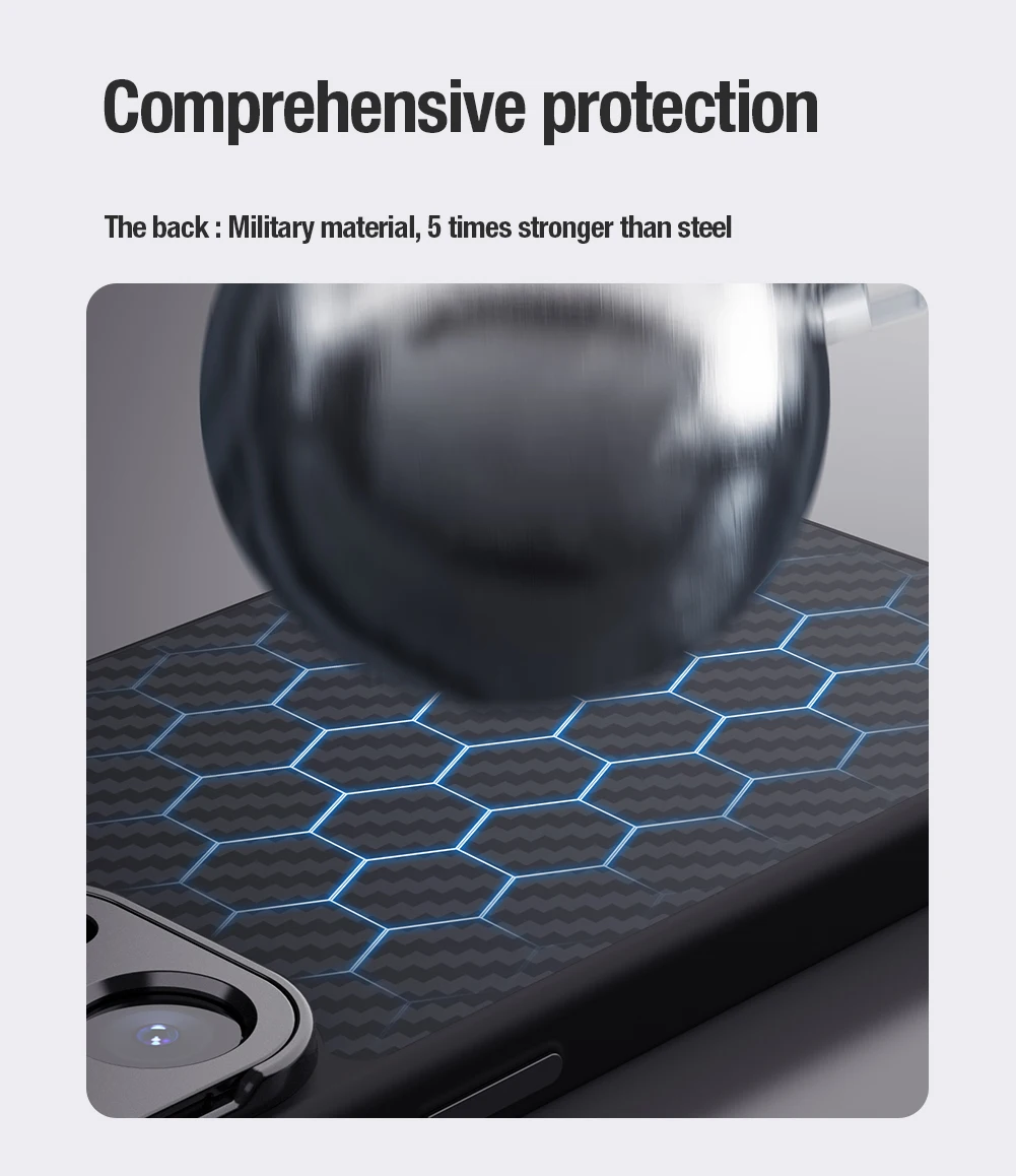 For iPhone 15 Pro Max Magsafe Case NILLKIN Aramid Fiber Case With Kickstand Anti-Drop All-Inclusive For iPhone 15 Pro