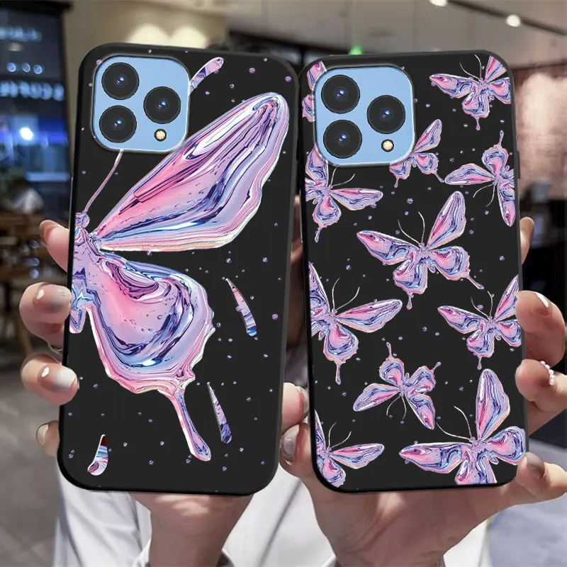 Cartoon For Cubot P80 Case Shockproof Silicone Soft TPU Phone Case For Cubot P80 Back Cover Butterfly Flower Protective Fundas 5