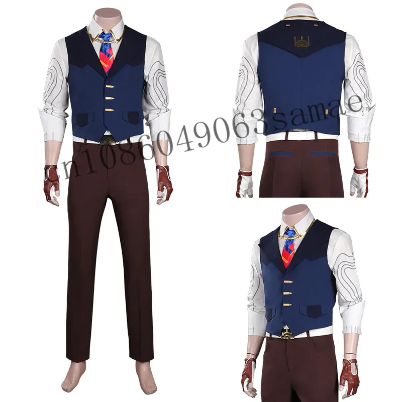 

VALORANT Chamber Game Cosplay Suit Vest Pants Neckdie Gloves Men's Women Outfits for Halloween Carnival Suit