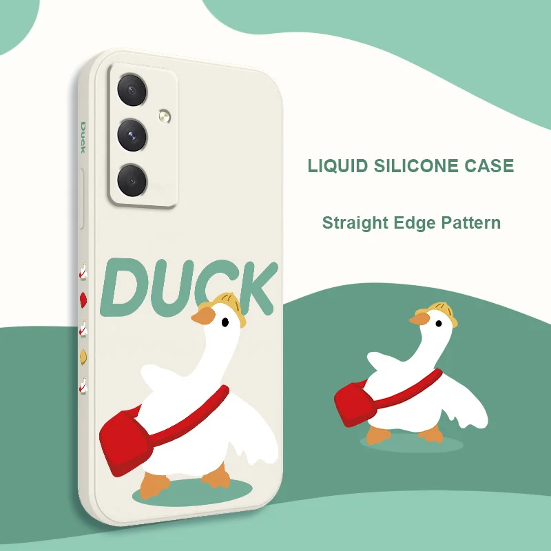 Well Behaved Duck Phone Case For Samsung Galaxy A55 A35 A25 A15 A16 A06 A05 A05S A54 A34 A24 A14 A04 A04S A04E 4G 5G Cover