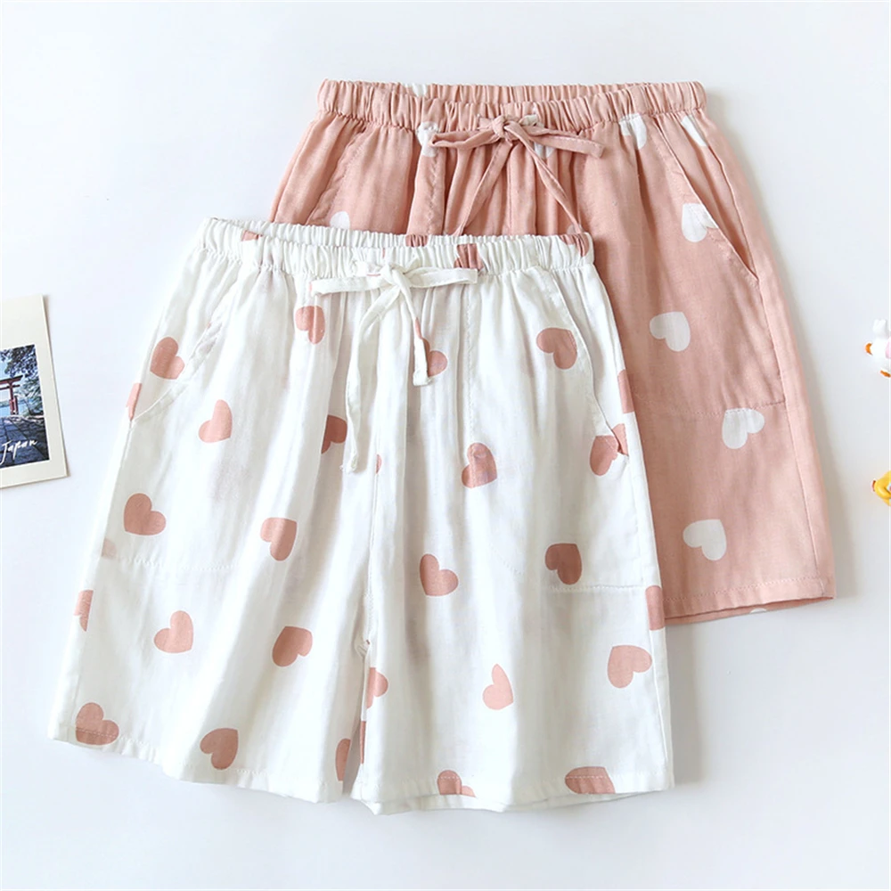 

Women Cotton Shorts 2022 Summer Casual Solid Cotton Linen High Waist Loose Shorts For Girls Soft Cool Female Home Pajama Shorts