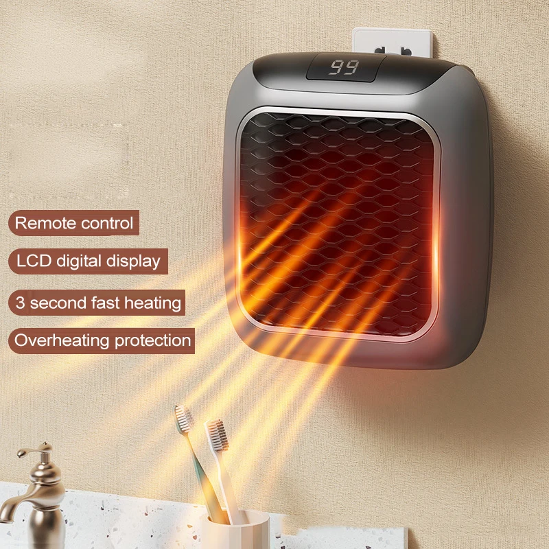 800W Electric Heater Mini Fan Heater 110V/220V Remote Control Warmer  Desktop Household Wall Heater Stove Radiator Warmer Machine - AliExpress