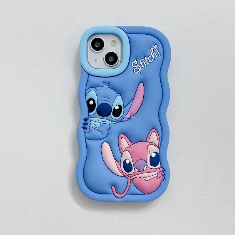 Kawaii Stitch Angel Anime Phone Case For iPhone 14 13 12 11 Pro Max Mini Xs Xr X 8 7 6S 6 Plus Cute Cartoon Silicone Soft Cover