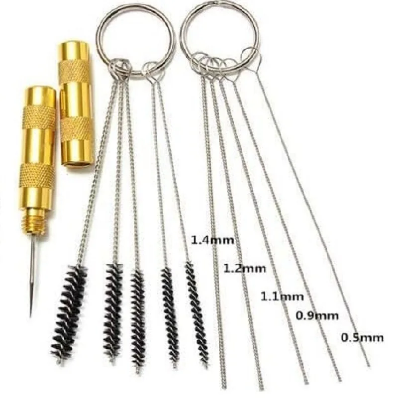 11pcs/set Airbrush Spray Gun Nozzle Cleaning Kit Needle & Brush Set Repair Tool 2026