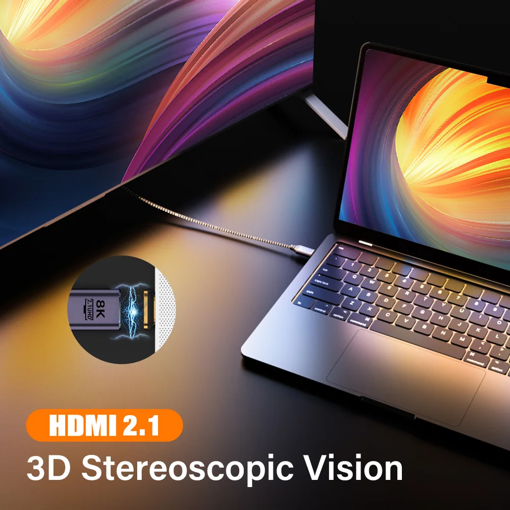  8K 60HZ HDMI 2.1 ̺, 48Gbps   Ŀ, PS4 PS5 Xbox TV ڽ ̾ ƽ ARC HDR A ׳ƽ 