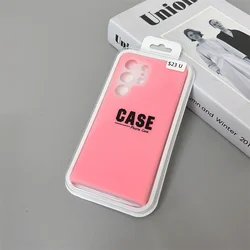 Luxury Liquid Silicone Phone Case with Anti-Fall Clear Hard Bumper Cover for Samsung S25 (Rose Pink)