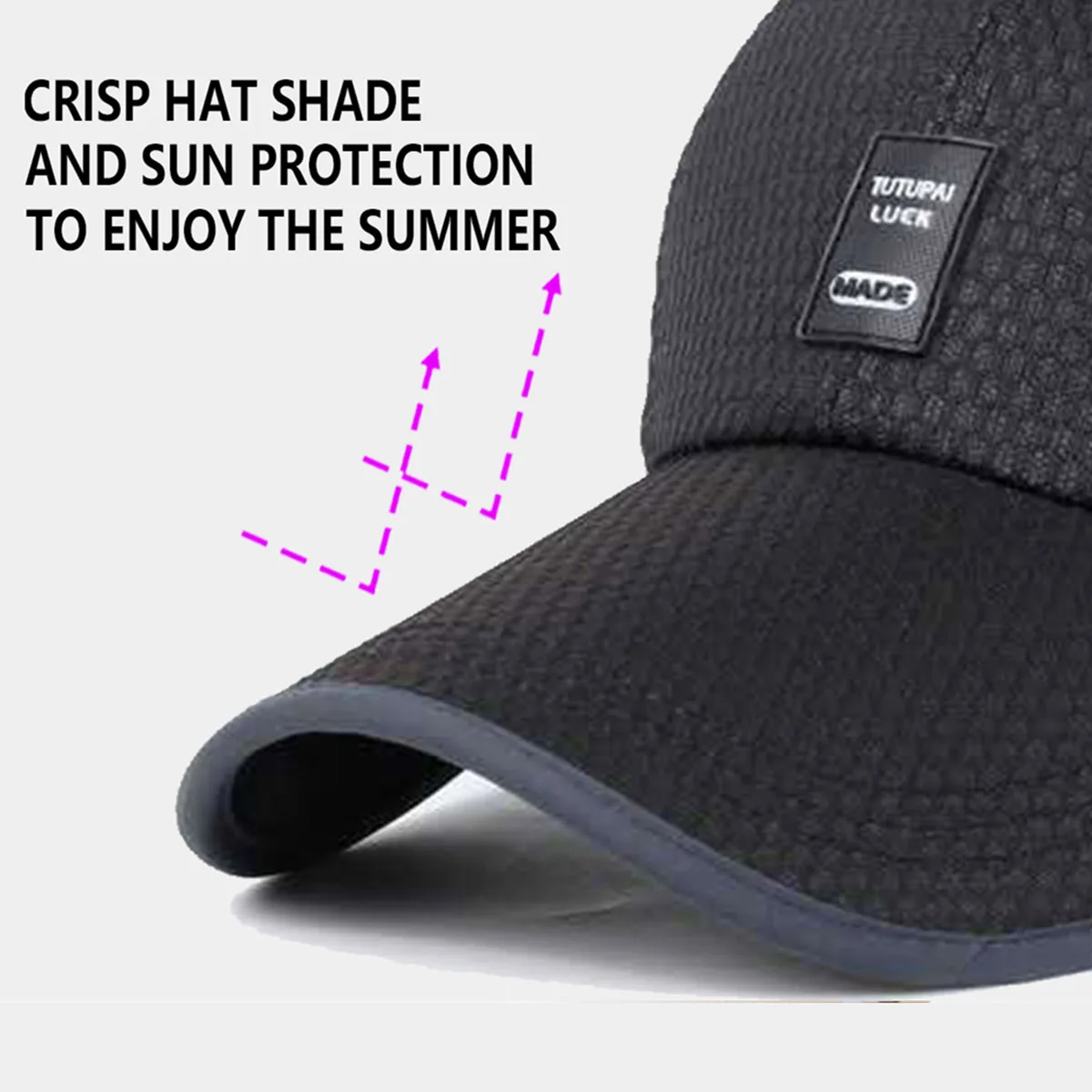 Baseball Cap, Summer Cap, Outdoor Hat, Mesh Breathable Sun Hat, Men's and Women's Sports and Leisure Sun Hat, Free Hat Clip