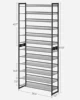 SONGMICS Shoe Rack, 12-Tier Shoe Organizer, Metal Shoe Storage for Garage, Entryway, Set of 2 6-Tier Stackable Shoe Shelf 6