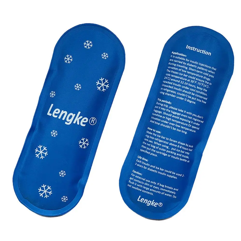 1pcs Portable Reusable Diabetic insulin cooling bag Cold Gel Ice Pack Protector Pill Refrigerated Ice Pack Cooler Organizer