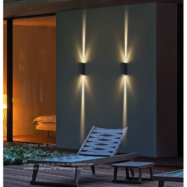 Applique Murale Extérieure LED Étanche IP65 Décorer Ligne Faisceau Applique  Murale Éclairage Extérieur Led Jardin Mur Rondelle AC85-265V - AliExpress