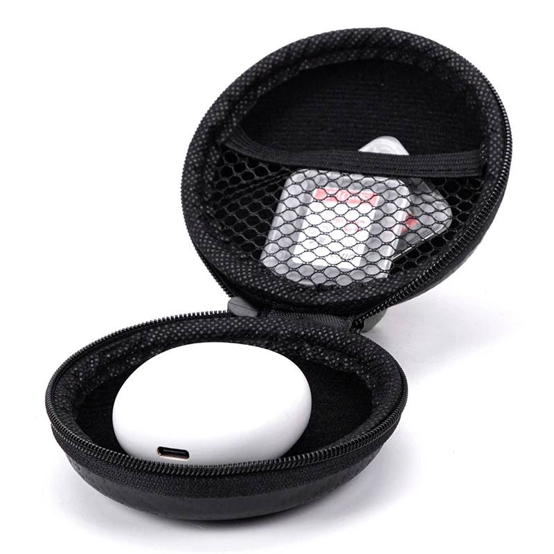 Black EVA Earphones Storage Case Portable Travel Bag
