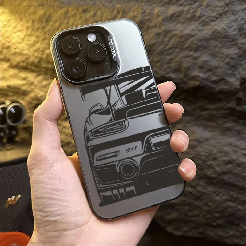 Sleek Car Pattern Design Shockproof Phone Case with TPU Silicone Bumper Cover