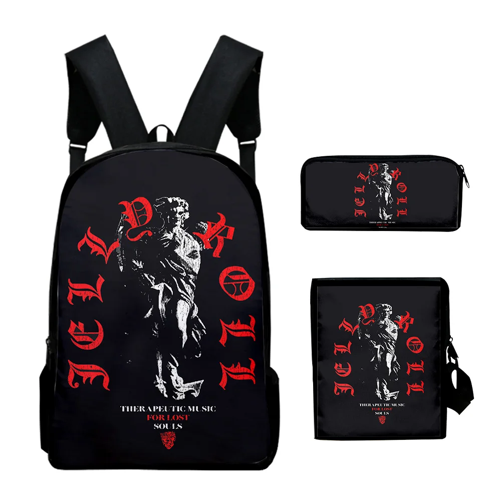 

Jelly Roll Backpack 2023 Backroad Baptism Tour 3 Pieces Sets Fashion Rucksack Shoulder Bags Pencil Bag