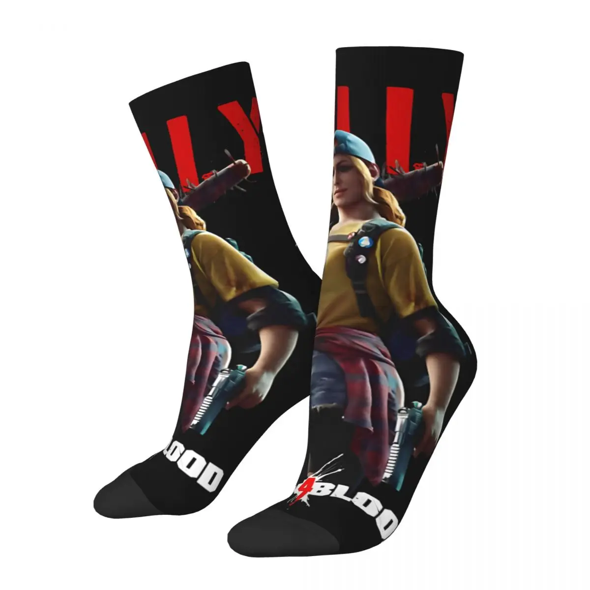 

Funny Crazy compression Fan Sock for Men Hip Hop Harajuku B-Back 4 Blood Happy Quality Pattern Printed Boys Crew Sock Casual