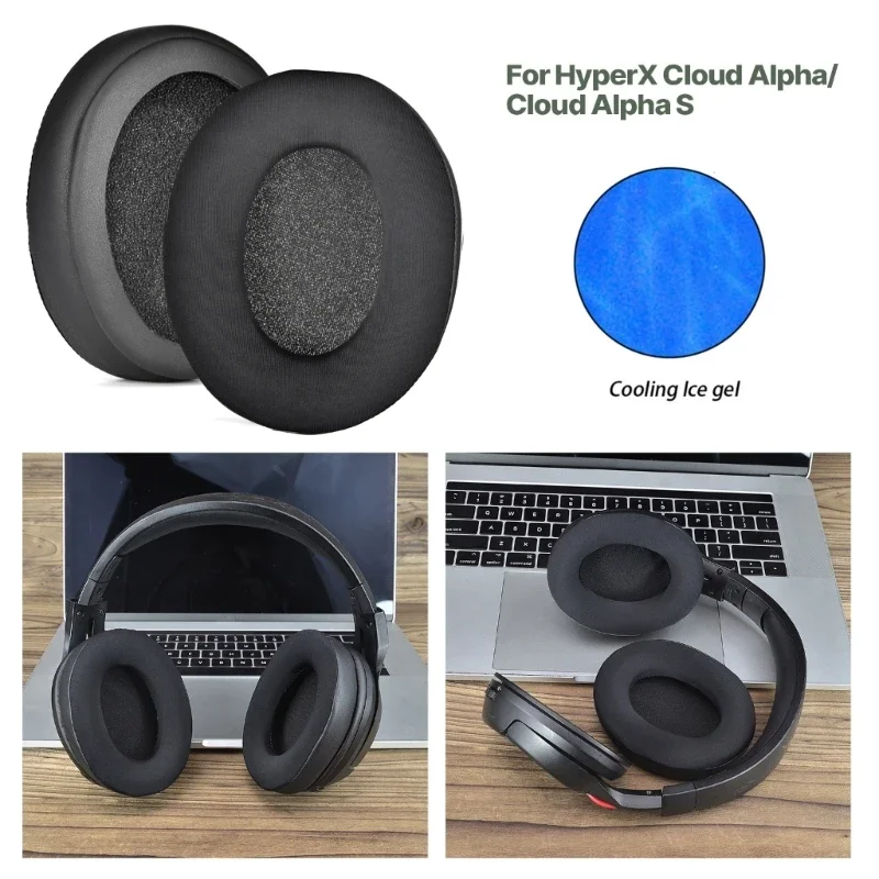 

Replacement Ear Pads Cooling Gel Cushion for CloudAlpha/Cloud AlphaS Headphone Earpads Improved Comfort &Noise Isolation