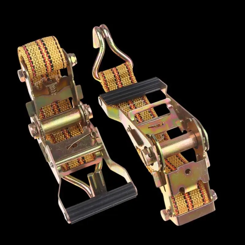 헤비듀티 트럭 래칫 스트랩 2/3/4/6m (이중 후크 포함, 안전한 화물 운송용)