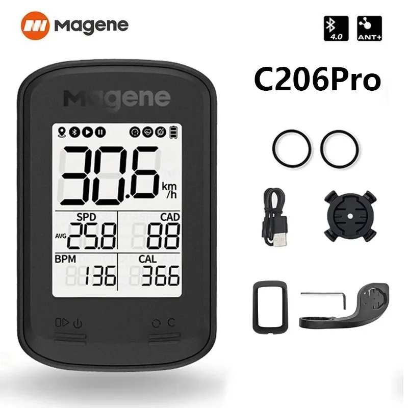 

Magene C206 Pro Bicycle Computer Wireless GPS Speedometer Cadence Sensor Waterproof Road MTB Bike Bluetooth ANT Odometer