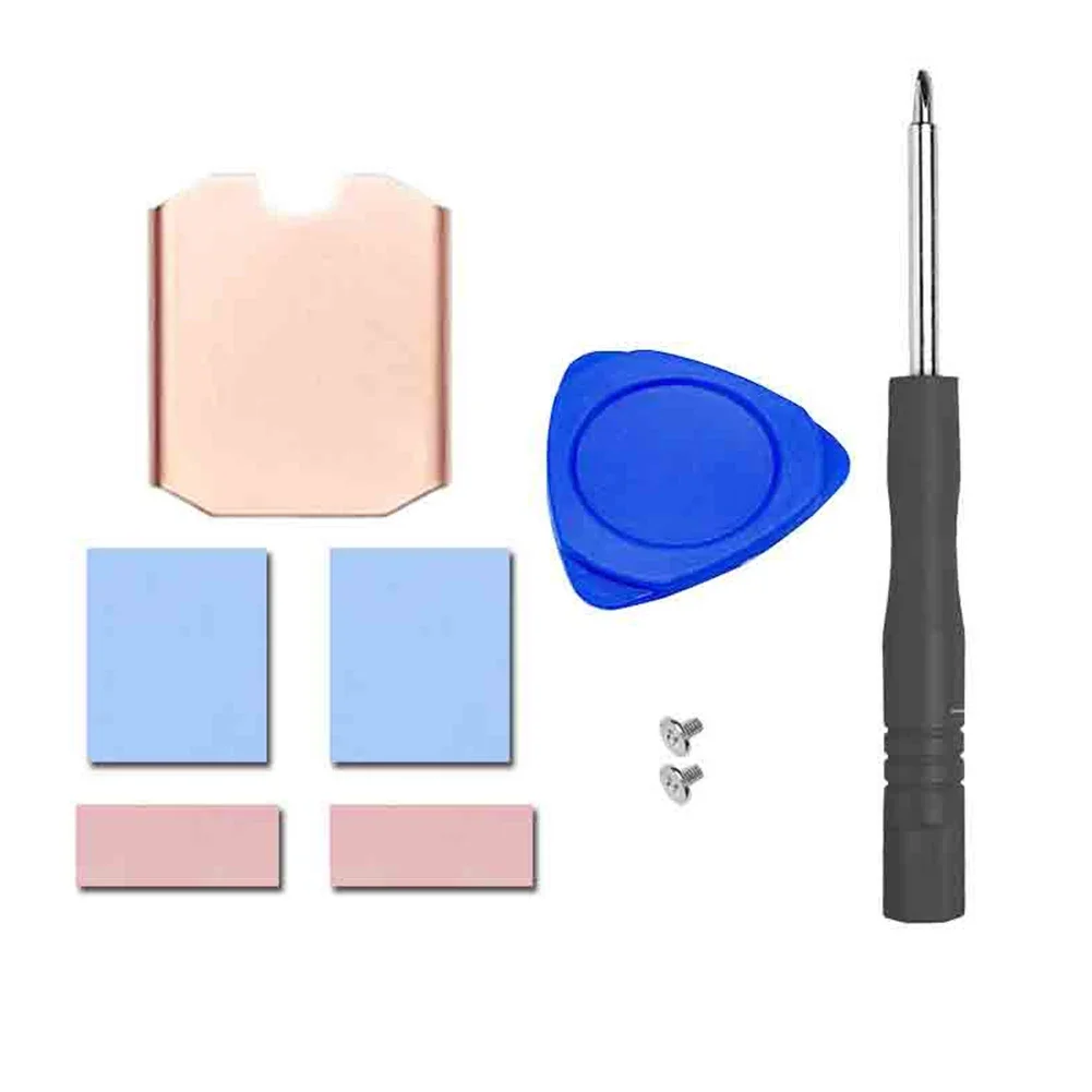 열 실리콘 패드가 있는 구리 방열판, SSD 쿨러 라디에이터, 산화 방지 게임 콘솔 액세서리, 스팀 데크 M.2 2230 SSD