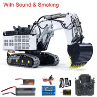 1/25 Metal R9800 Heavy RC Hydraulic Excavators Double Pump RTR PL18EVlite Remote Control Ready to Run Trucks Digger Light Motor 1